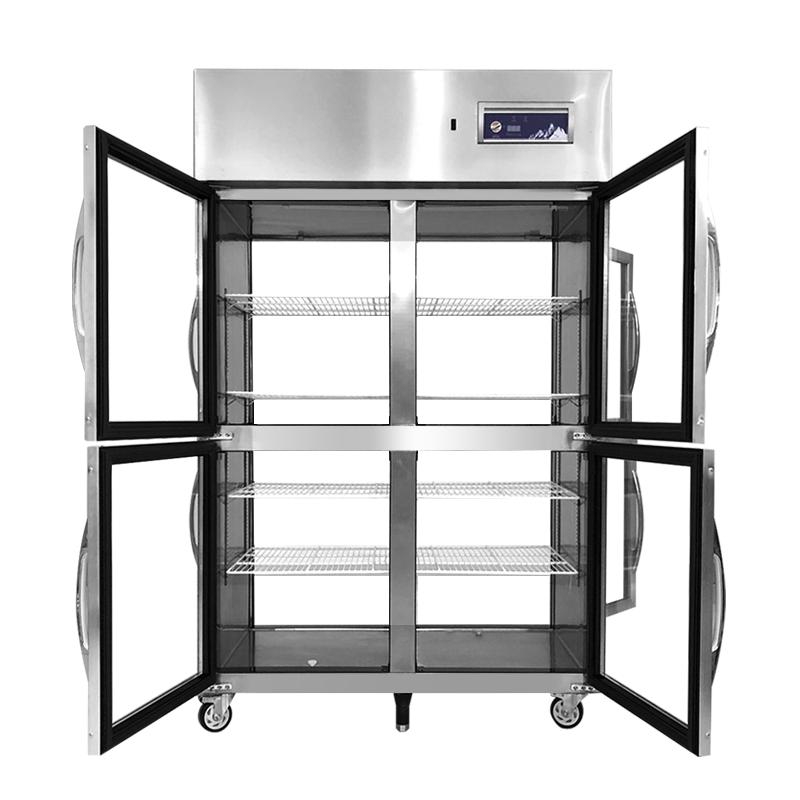 展示柜后补式冷柜双通冰柜商用立式冰箱双门大二门前后开门保鲜点菜柜