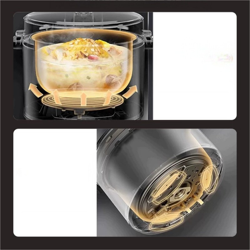 苏宁 粤鹏 电压力锅 MD银黑色5L 偏远地区不发货高清大图