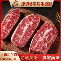 货出六盘 宁夏西吉县谷草饲喂养 六盘山牛肉 精品黄牛 原切雪花牛板腱2斤