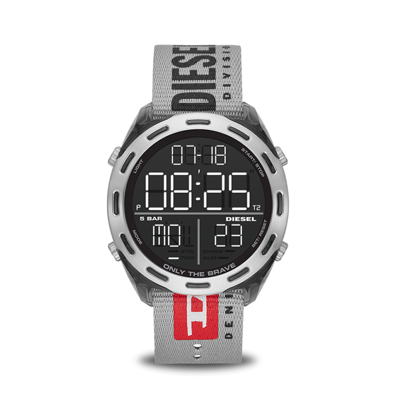 迪赛diesel手表时尚帆布带时尚运动电子表男士腕表dz1894视频
