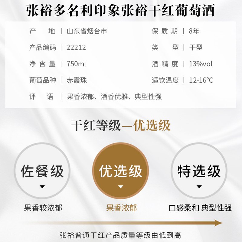 张裕红酒经典印象老门头赤霞珠干红葡萄酒750ml*2双支礼盒高清大图