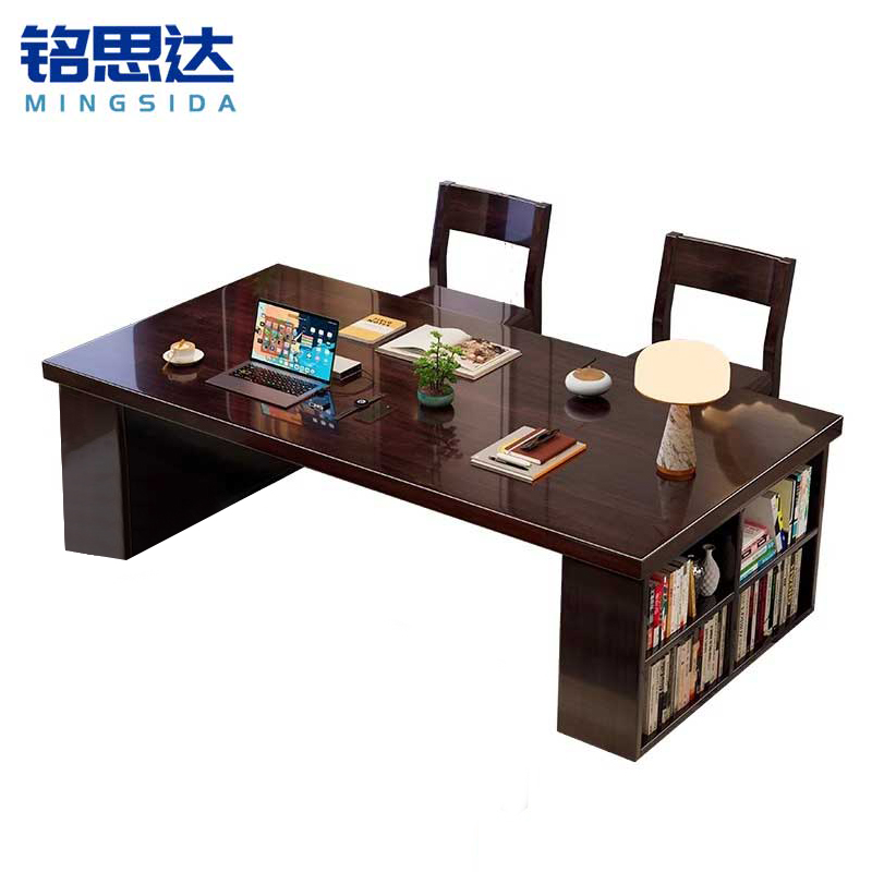 铭思达实木长条桌 1.4米+2椅套