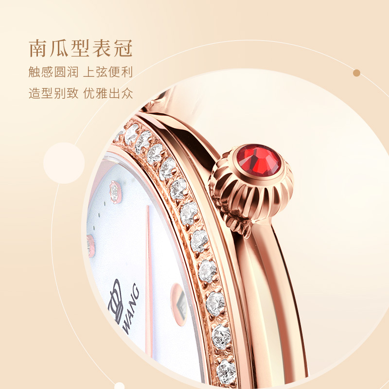 天王女士手表星辰系列优雅时尚钢带石英表新款轻奢防水女表31194