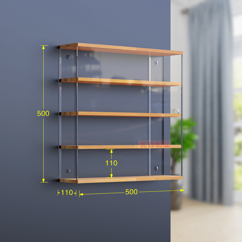 多层挂墙手办展示柜摆件亚克力ciaa展示柜奖品乐高达模型陈列柜收纳柜