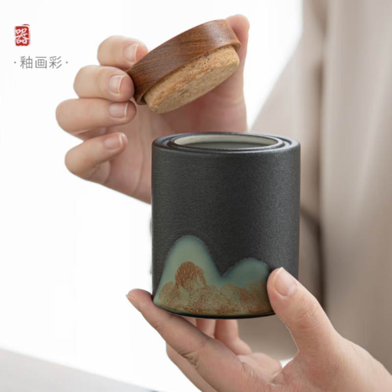 苏氏陶瓷 绘釉画彩千里江山茶具高清大图