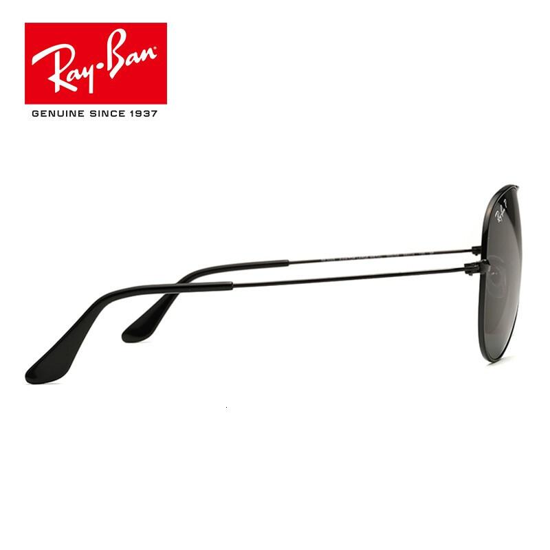 RayBan 雷朋太阳镜墨镜飞行员形男女蛤蟆镜偏光开车司机镜0RB3025 002/58黑色镜框绿色镜片高清大图