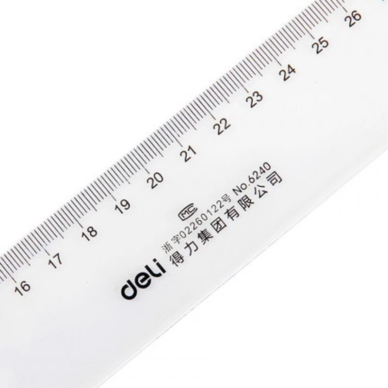 得力6240 40cm塑料直尺（1把价格）
