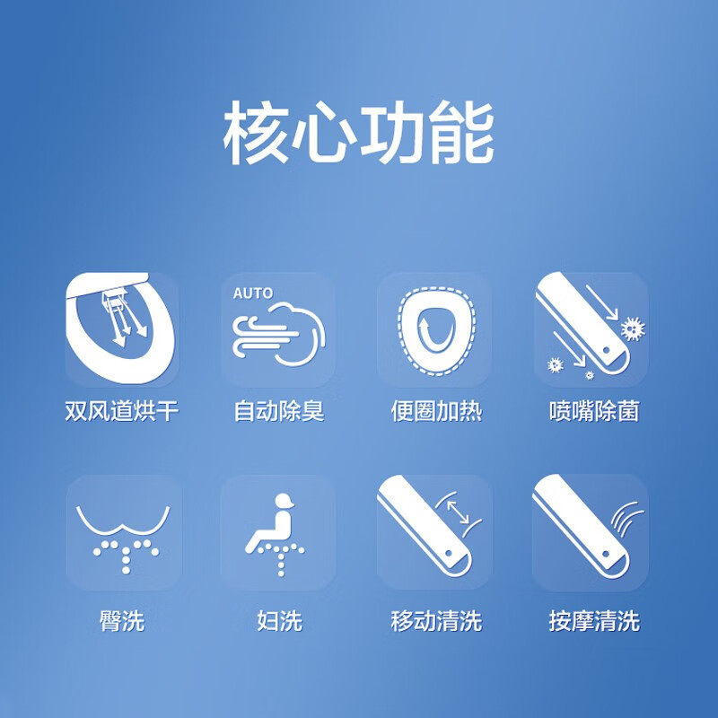 松下智能马桶盖 除菌抗菌即热式快速加热洁身器 U型D型马桶专用P30D高清大图