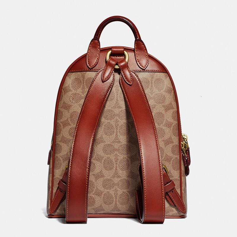 coach蔻驰女包carrie23经典老花双肩包女士多功能休闲背包