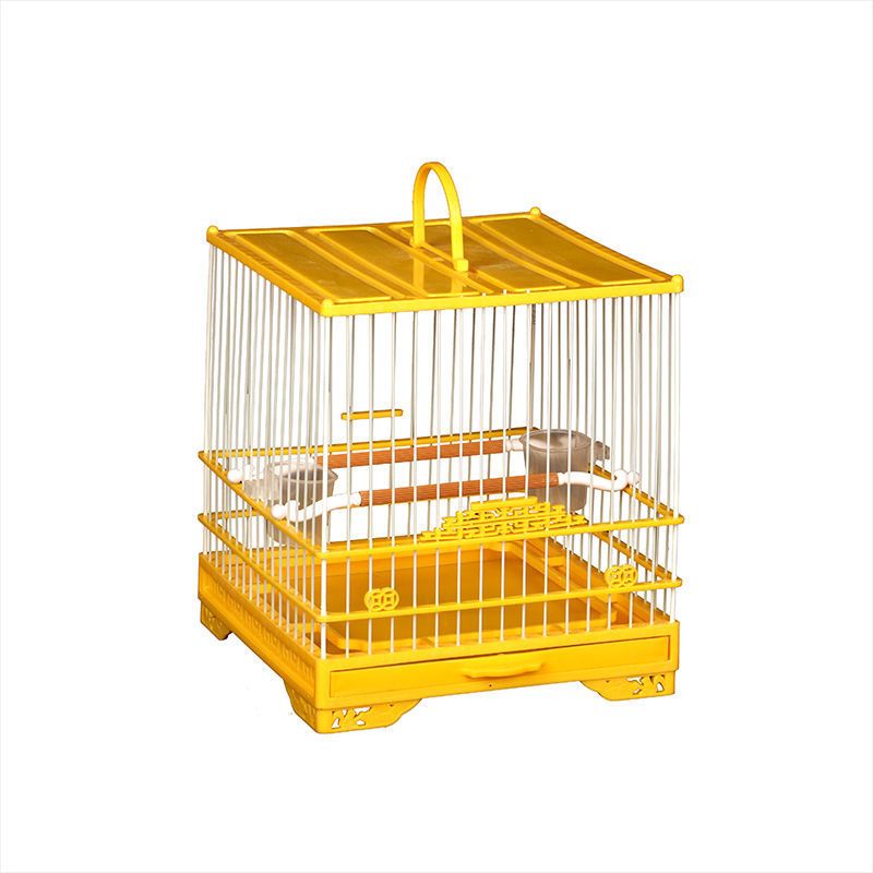 绣眼鸟笼抽屉式塑钢板笼塑料加密鸟笼黄雀玻璃钢绣眼方笼洗澡笼白色