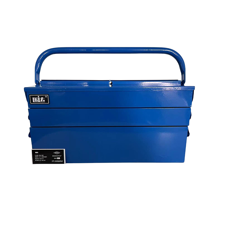 围达 铁皮工具箱 420 三层蓝色单提手 个高清大图