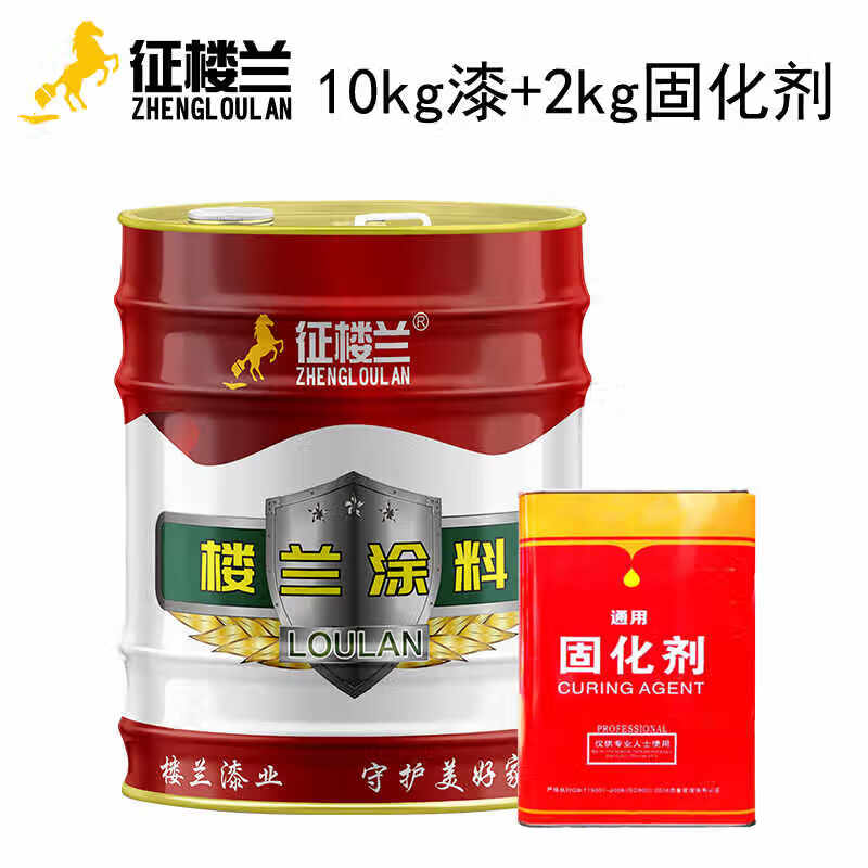 征楼兰 氟碳漆防锈漆 银色12kg=10kg漆+2kg固化剂金属油漆涂料翻新防腐漆企业采购 工厂直发高清大图
