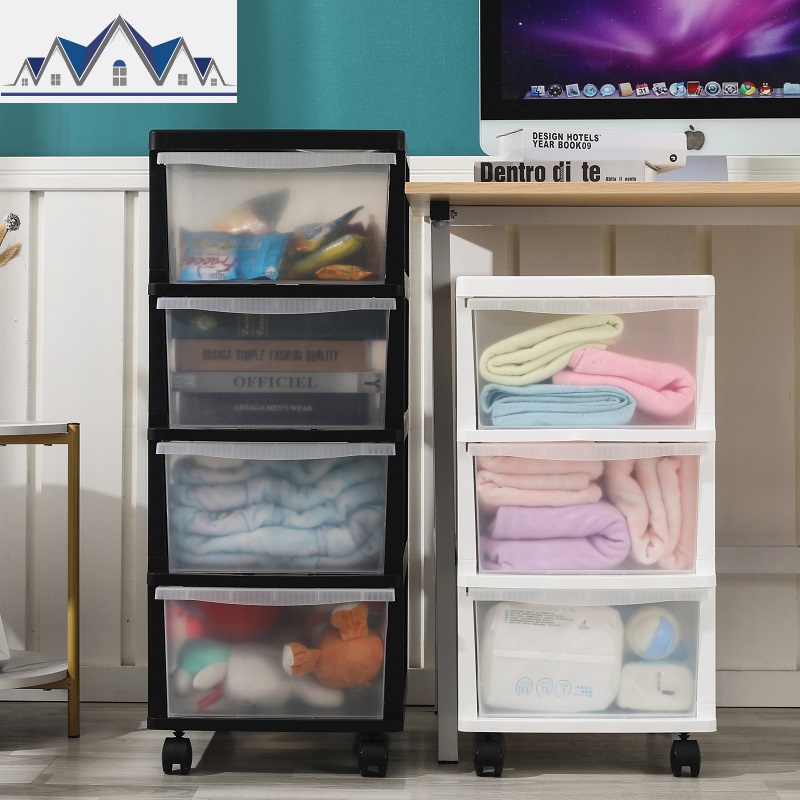 家用多层儿童塑料抽屉式收纳柜玩具整理零食储物箱透明柜子衣服盒_1_371高清大图