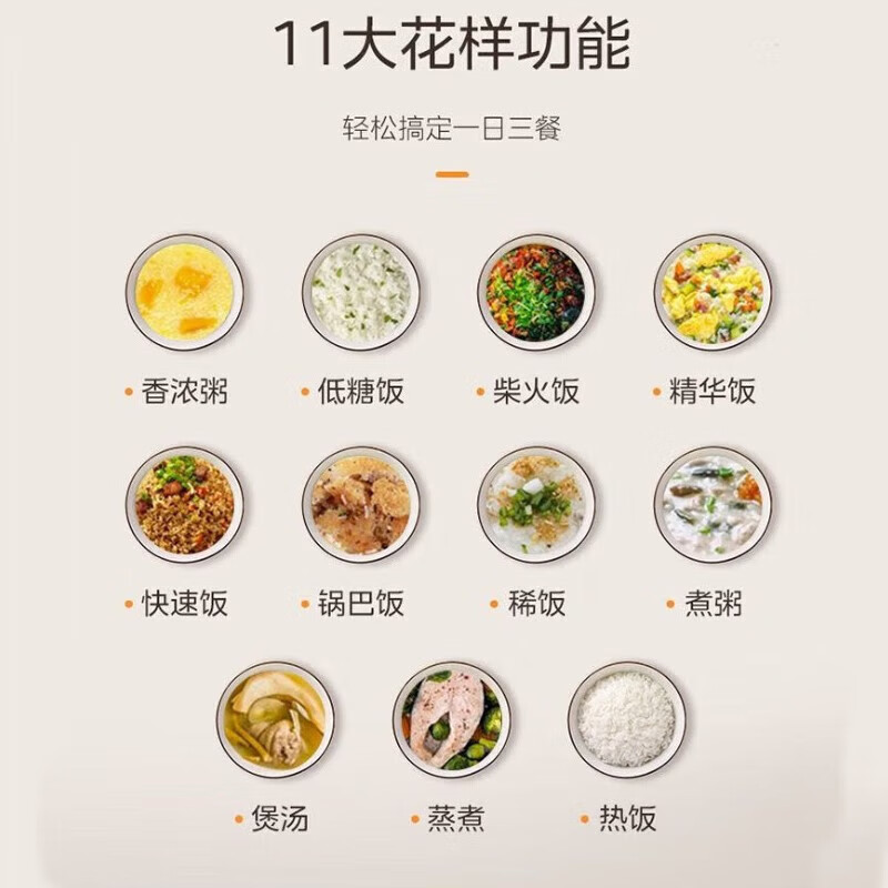 美的(Midea)低糖电饭煲家用大容量米汤分离电饭锅沥米饭降还原糖饭锅电饭煲 CFB4095HL ZH高清大图