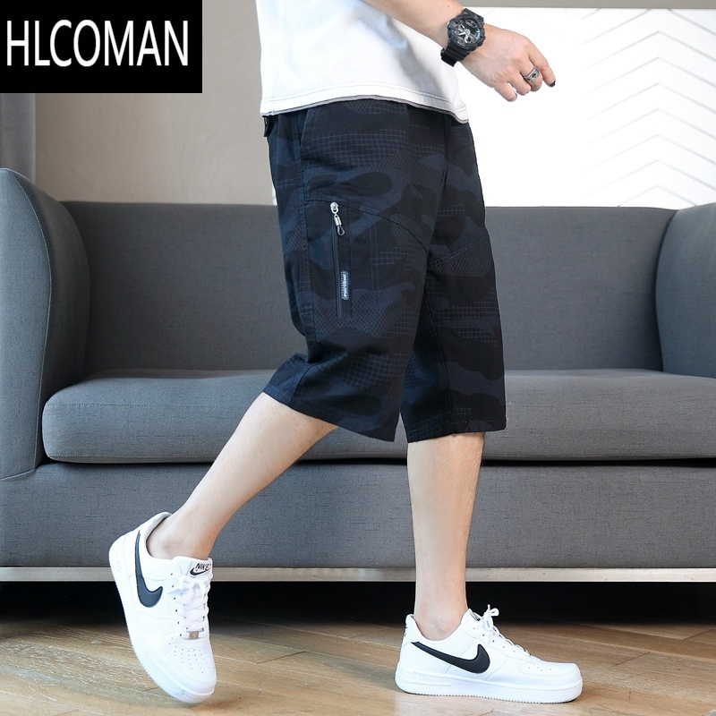 HLCOMAN2025夏装新款军绿色6分短裤薄男士六分夏季裤7休闲七分裤