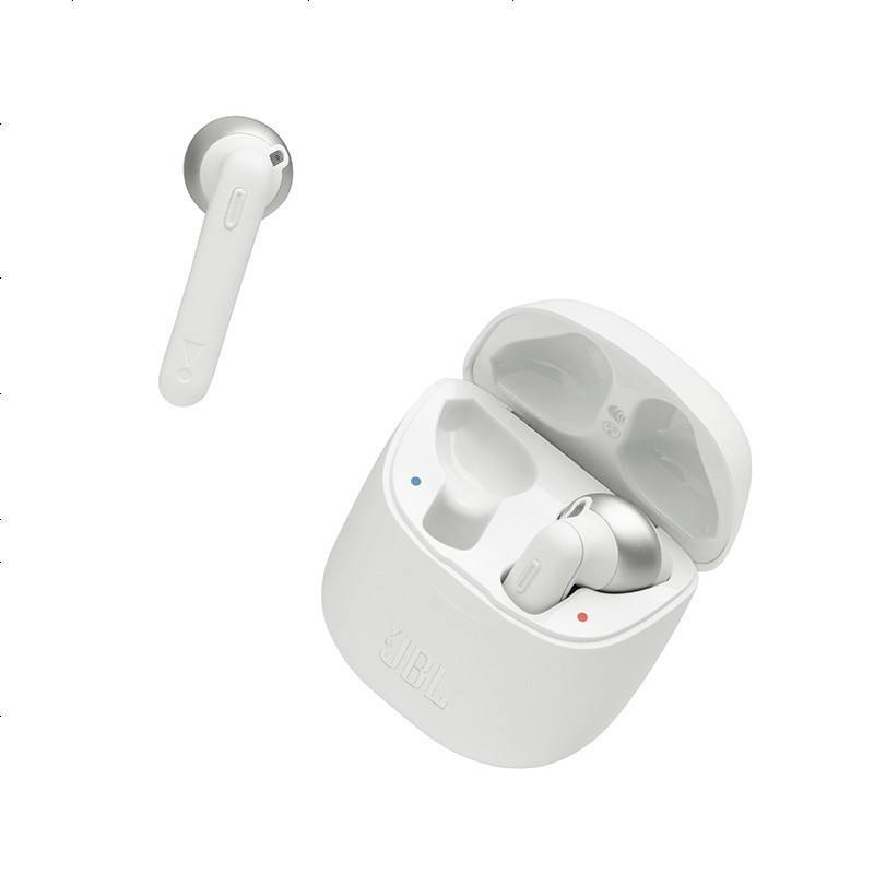 JBL TUNE220TWS 手机无线音乐耳机 双耳立体声 半入耳通话降噪 苹果安卓手机通用 T220TWS 白色