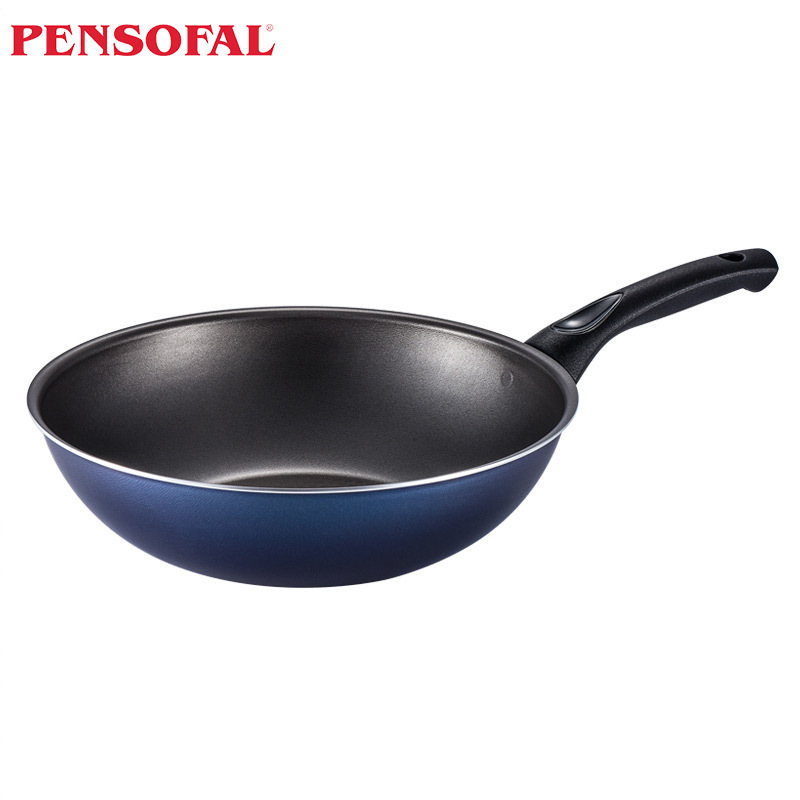 Pensofal 潘瑟弗 海洋世界系列 炒锅 28CM 蓝色 意大利进口 燃气灶电磁炉通用 礼盒包装 送锅盖和精美硅胶铲