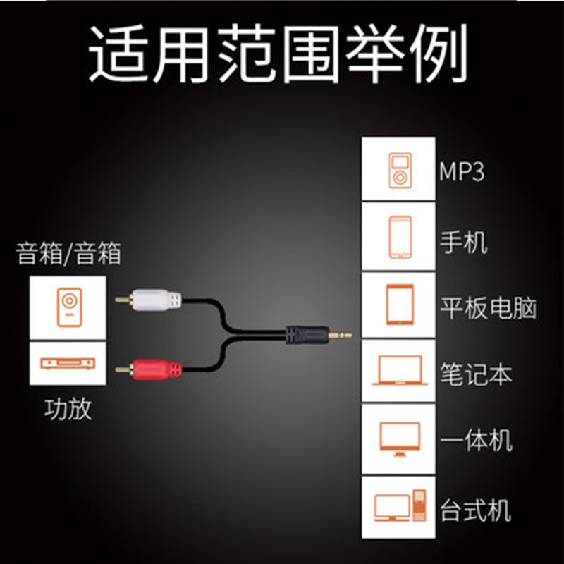 SN-HB-21 3.5转双莲花头音频线