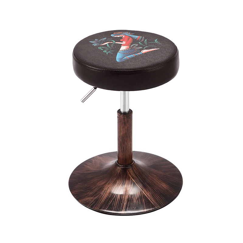 闪电客旋转升降椅美甲凳圆凳理发椅防爆大工凳美发店转凳圆形师傅椅