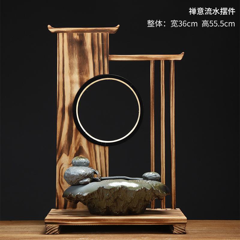 美帮汇创意流水器喷泉加湿器轮客厅办公室家居工艺摆件开业礼品高清大图