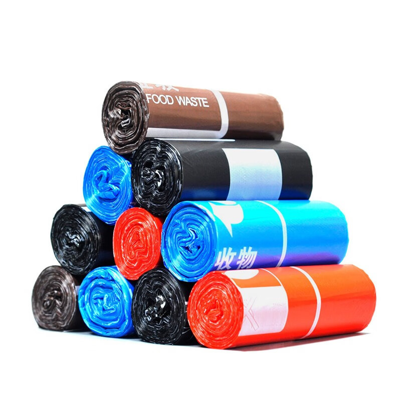 匹牧商用彩色分类垃圾袋55*32cm手提背心式咖色(湿垃圾)100只装单位:件