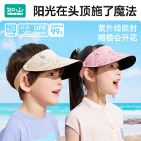 如山防晒帽成人男女遮阳帽户外防紫外线空顶大檐太阳帽全脸防晒布艺玩具超轻速干双面防晒帽