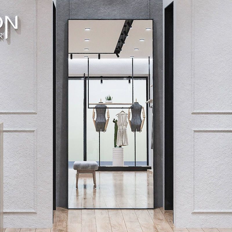 工匠时光全身镜子落地镜铝合金穿衣镜服装店试衣镜家用全身镜简约挂壁