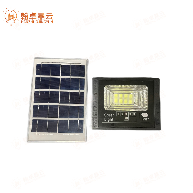 翰卓晶云 太阳能灯LED投光灯露营营地灯室外防水路灯65W电量显示 HZ-598S-010高清大图