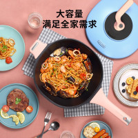 卡特马克(catemaker)唱片锅炒锅不粘锅家用炒锅燃气电磁炉通用网红炒锅30cm 摩声炒锅
