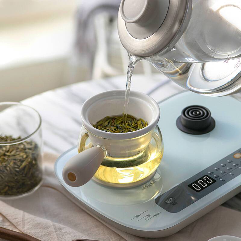 小熊(Bear) 煮茶器煮茶壶0.8L蒸汽喷淋式蒸茶壶养生壶电水壶热水壶304不锈钢烧水壶茶具黑茶ZCQ-A08E1高清大图
