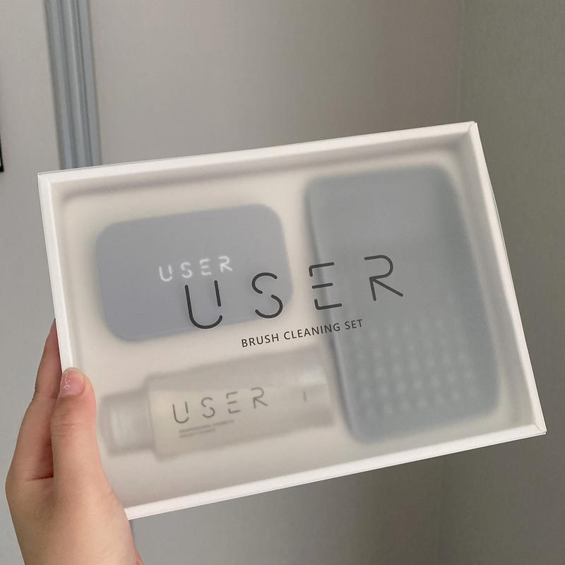 化妆刷清洗套装 人造纤维 化妆师推荐的猫毛触感化妆刷!USER莫兰迪化妆刷套装散粉刷礼盒