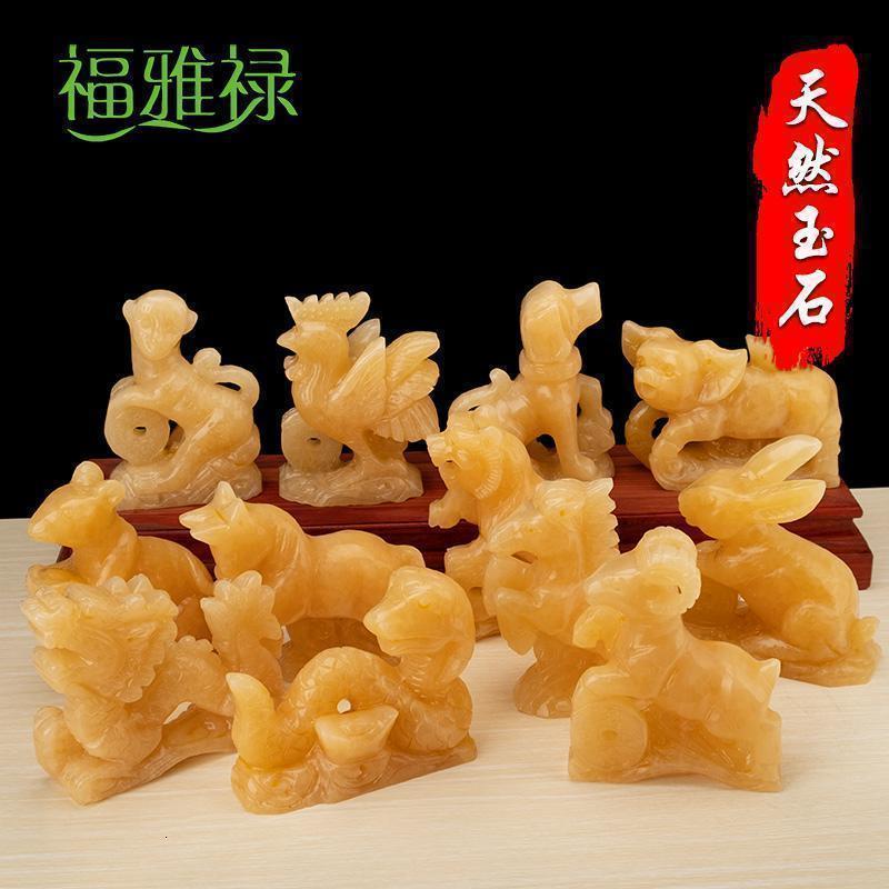 玉石十二生肖风水旺运势摆件狗马龙鸡鼠牛虎兔蛇羊猴猪_518
