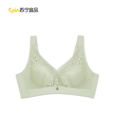 苏宁宜品 交叉蕾丝性感聚拢收副乳舒适文胸2491B杯