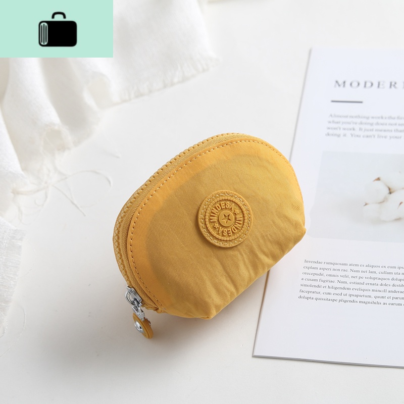 零钱迷你小包手拿布艺女包小巧卡包拉链硬币袋钥匙收纳包小钱包女NEW LAKE 黄色