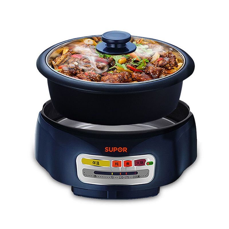 电火锅家用韩式多功能电煮锅插电一体锅不粘锅电热锅26人圆形分体带