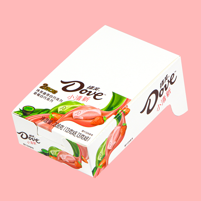 德芙(DOVE)小清新抹茶曲奇白巧草莓白巧208g网红高颜值巧克力情人节礼物高清大图