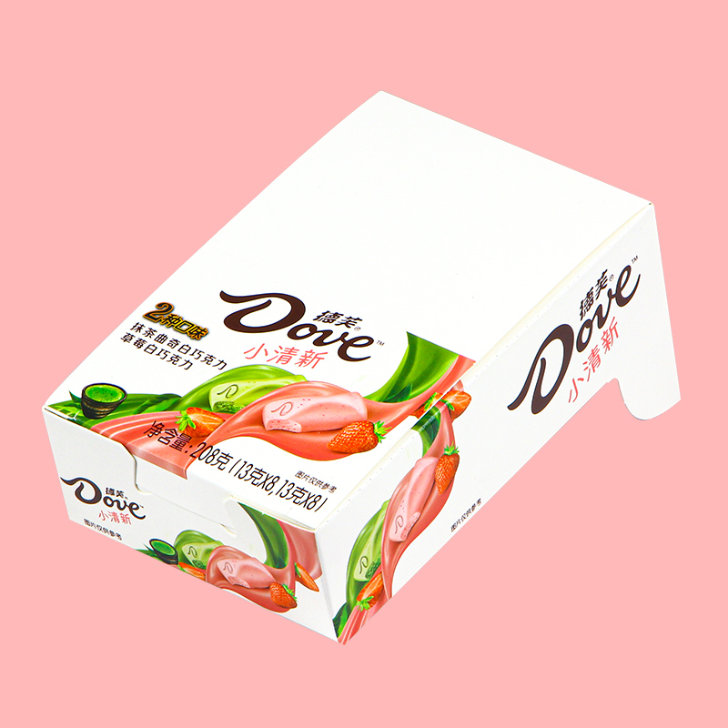 德芙(DOVE)小清新抹茶曲奇白巧草莓白巧208g网红高颜值巧克力情人节礼物