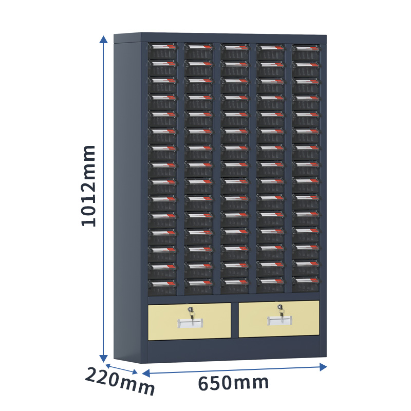 臻远 ZYLJG-W71 零件柜抽屉式工具柜电子元件柜螺丝柜物料柜 75抽透明无门加二斗小号高清大图