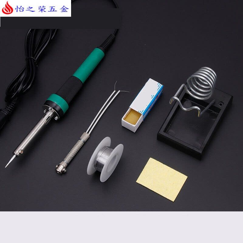 恒温电烙铁套装家用电子维修可调温电洛铁焊锡锡焊焊接工具电焊笔 40W外热套餐一+发热芯图片