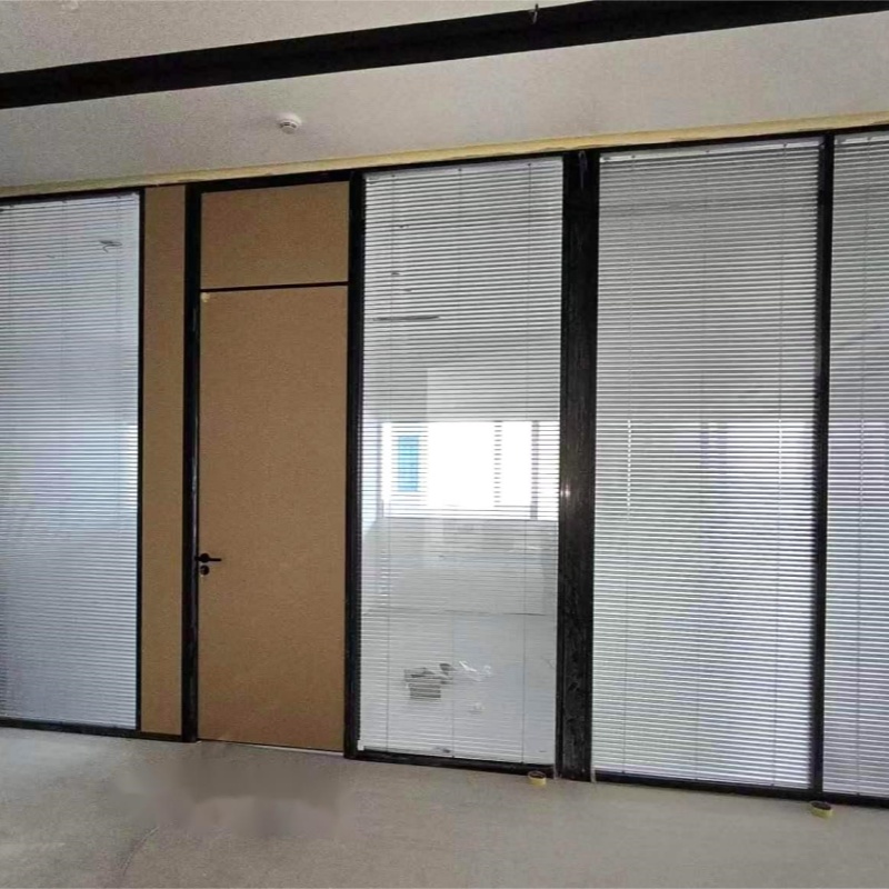 三猫树 玻璃隔断 双玻带百叶 平方米高清大图