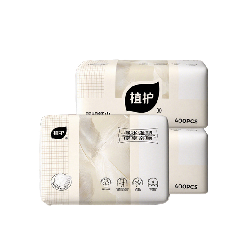 植护 韧享纸巾羽韧系列 139*180/4层 100抽*3包