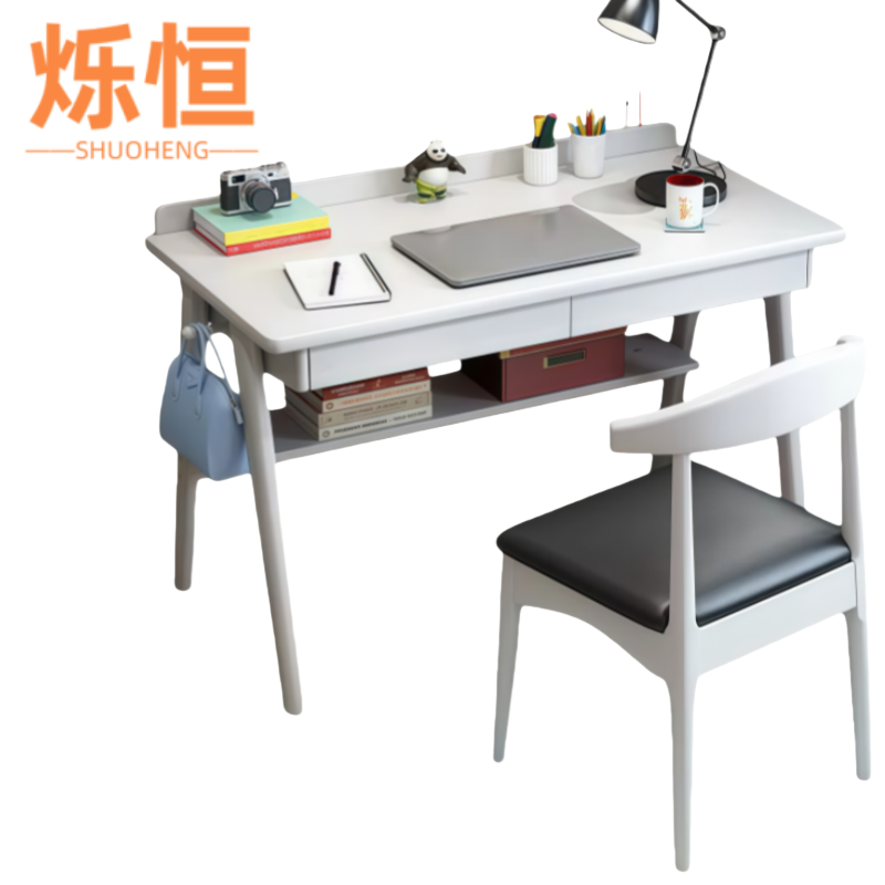 烁恒 书桌140cm+椅子 套高清大图