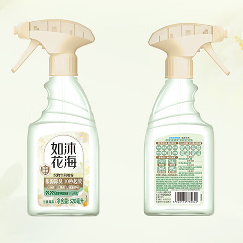 立白织物喷雾如沐花海去异味除臭除病菌320ml*1瓶高清大图