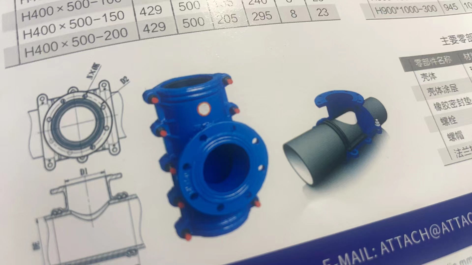 球墨铸铁管全密封开孔三通高清大图