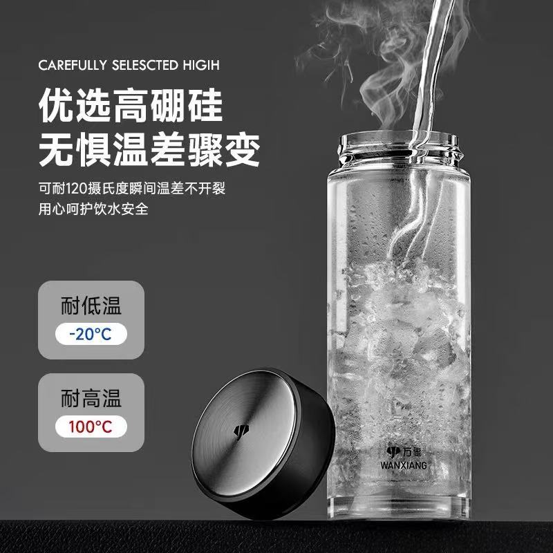 万象单层玻璃杯黑灰色 --U272R