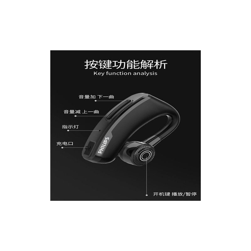 无线蓝牙耳机5.0来电报名挂耳式 运动华为小米苹果通用商务
