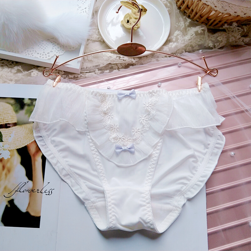 波迷娜bomina内裤女日系少女甜美公主双蝴蝶结女生内裤牛奶丝小裙中腰