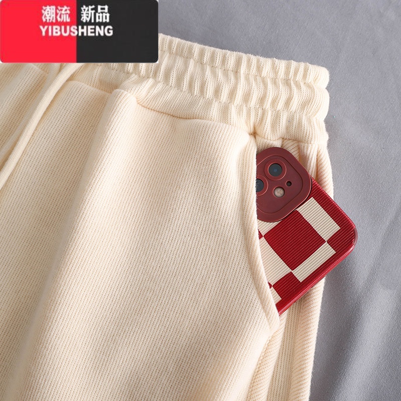 YIBUSHENG韩范显白!季舒适休闲运动短裤女宽松居家睡裤外穿大口袋短裤高清大图