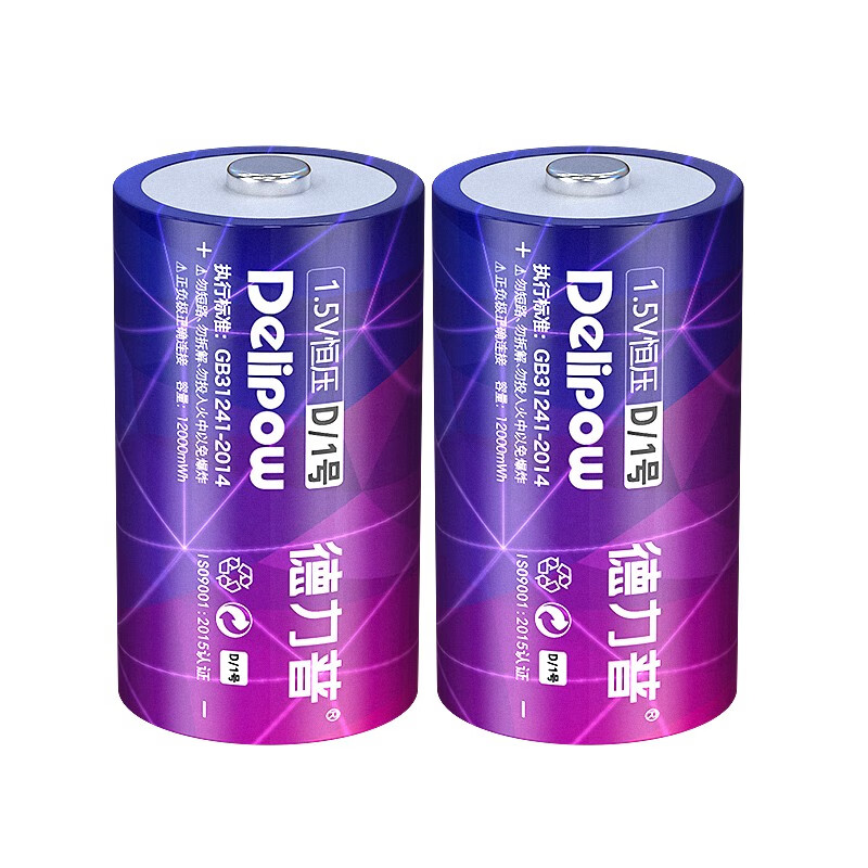 西陶 德力普(Delipow)1号充电电池 D型一号锂电池大容量配充电器套装1.5v恒压快充 1号 锂电池