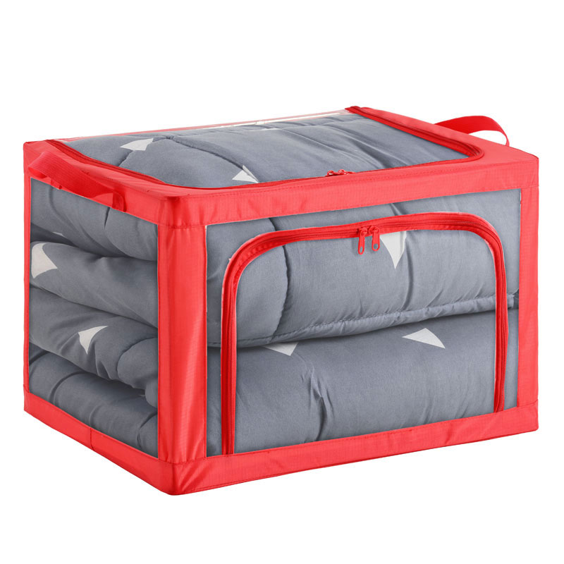 透明收衣服收纳箱布艺可折叠放书的收纳盒衣柜衣物毛衣整理箱大号